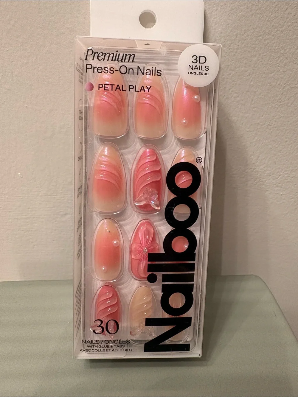 Nailboo Premium 3D Press-On Nails - 3 Sets